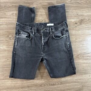 AllSaints Jeans Mens 32x30 Black Cigarette Slim Fit Stretch Denim Pants Mid Rise